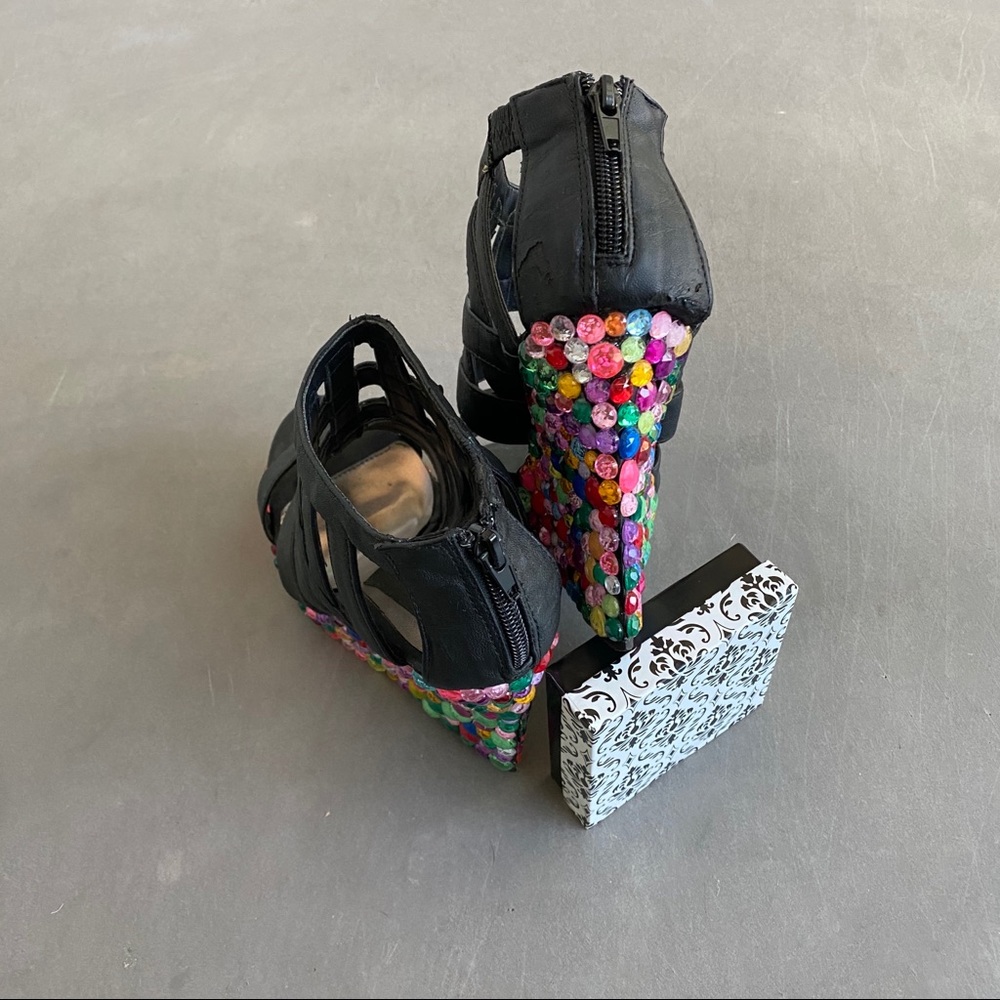 Haus of Price Cage Wedge in Multi Gem RARE - Picture 7 of 16